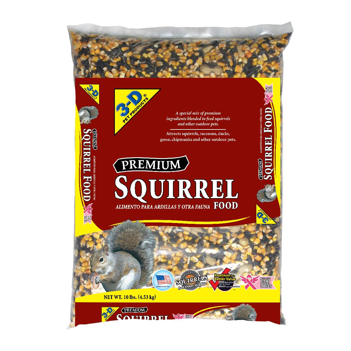 3-D Pet Products Premium Dry Squirrel Food, 10 lbs.